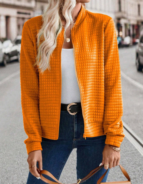 Load image into Gallery viewer, Zip Up Long Sleeve Jacket
