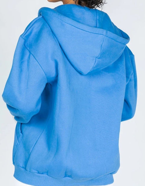 Load image into Gallery viewer, Zip-Up Drawstring Hoodie
