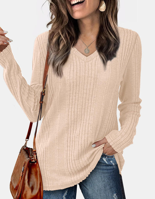 Load image into Gallery viewer, V-Neck Long Sleeve T-Shirt
