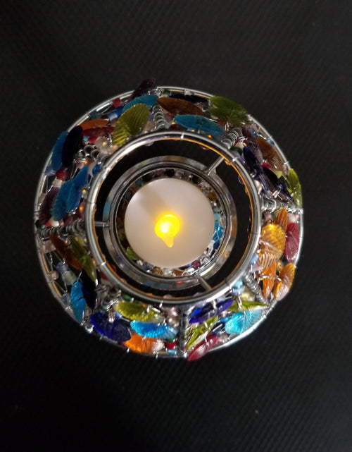 Load image into Gallery viewer, Handmade colored glass Tea Light candle holder by OMSutra

