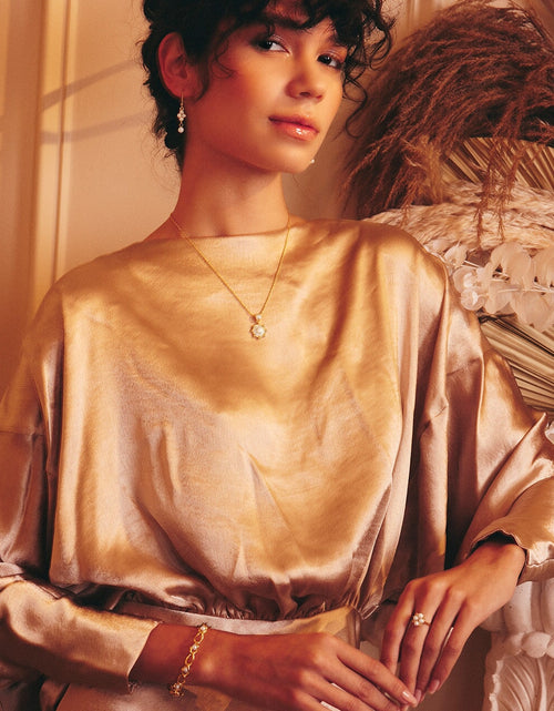 Load image into Gallery viewer, Etta CZ &amp; Pearl Pendant Necklace by Sterling Forever
