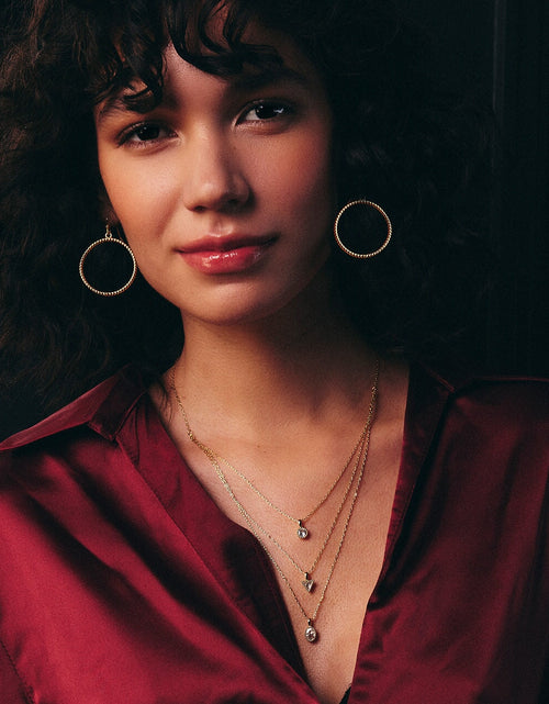 Load image into Gallery viewer, Julie CZ &amp; Layered Chain Necklace by Sterling Forever
