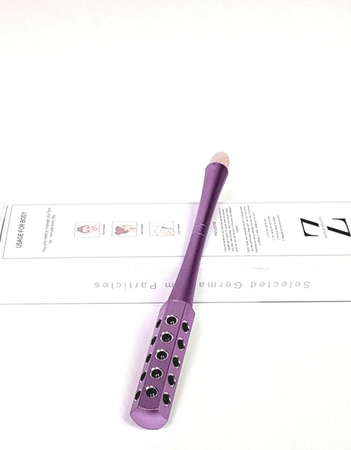 Load image into Gallery viewer, Aria Germanium Massage Roller with Rose Quartz stone by ZAQ Skin &amp; Body
