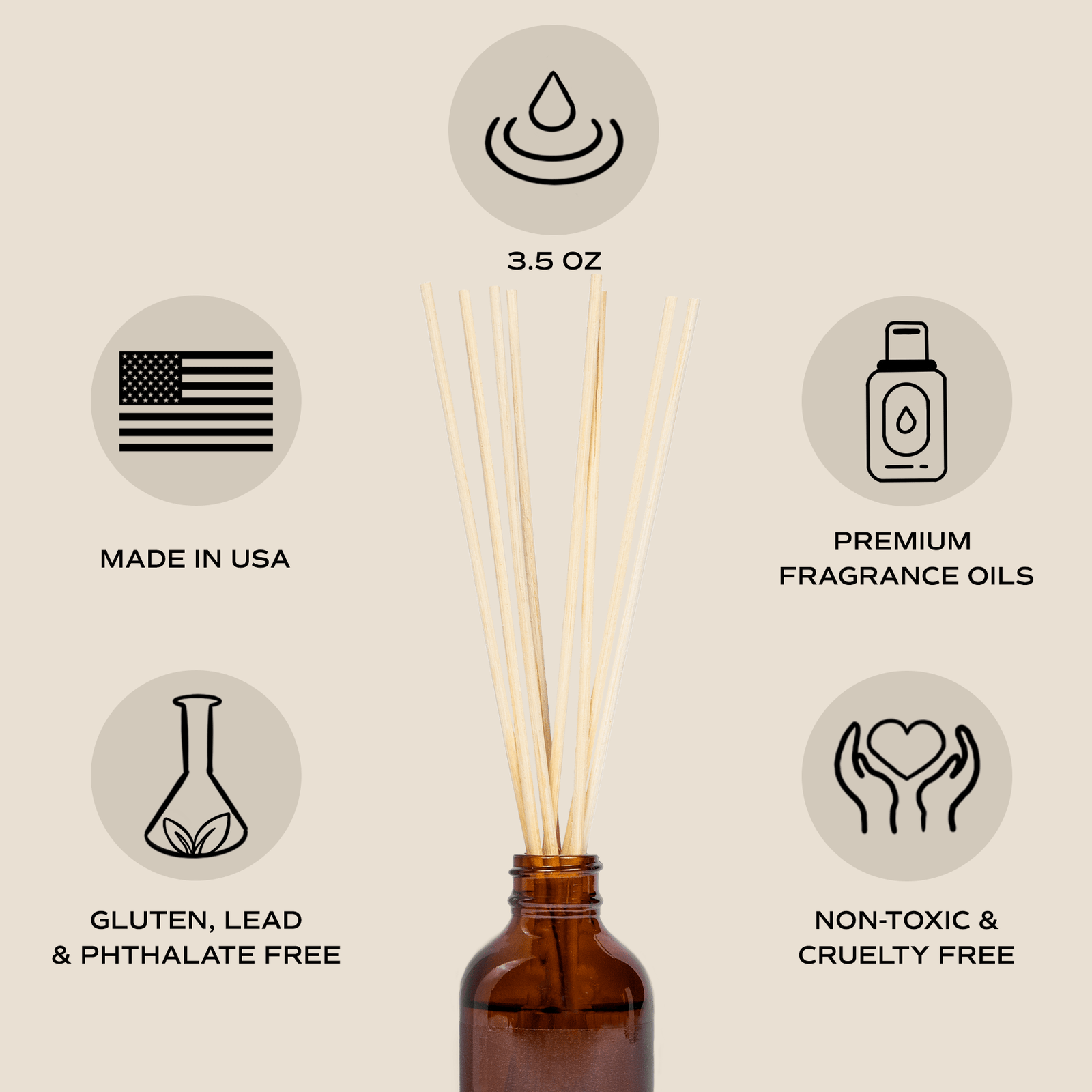 Salt and Sea Amber Reed Diffuser by Sweet Water Decor