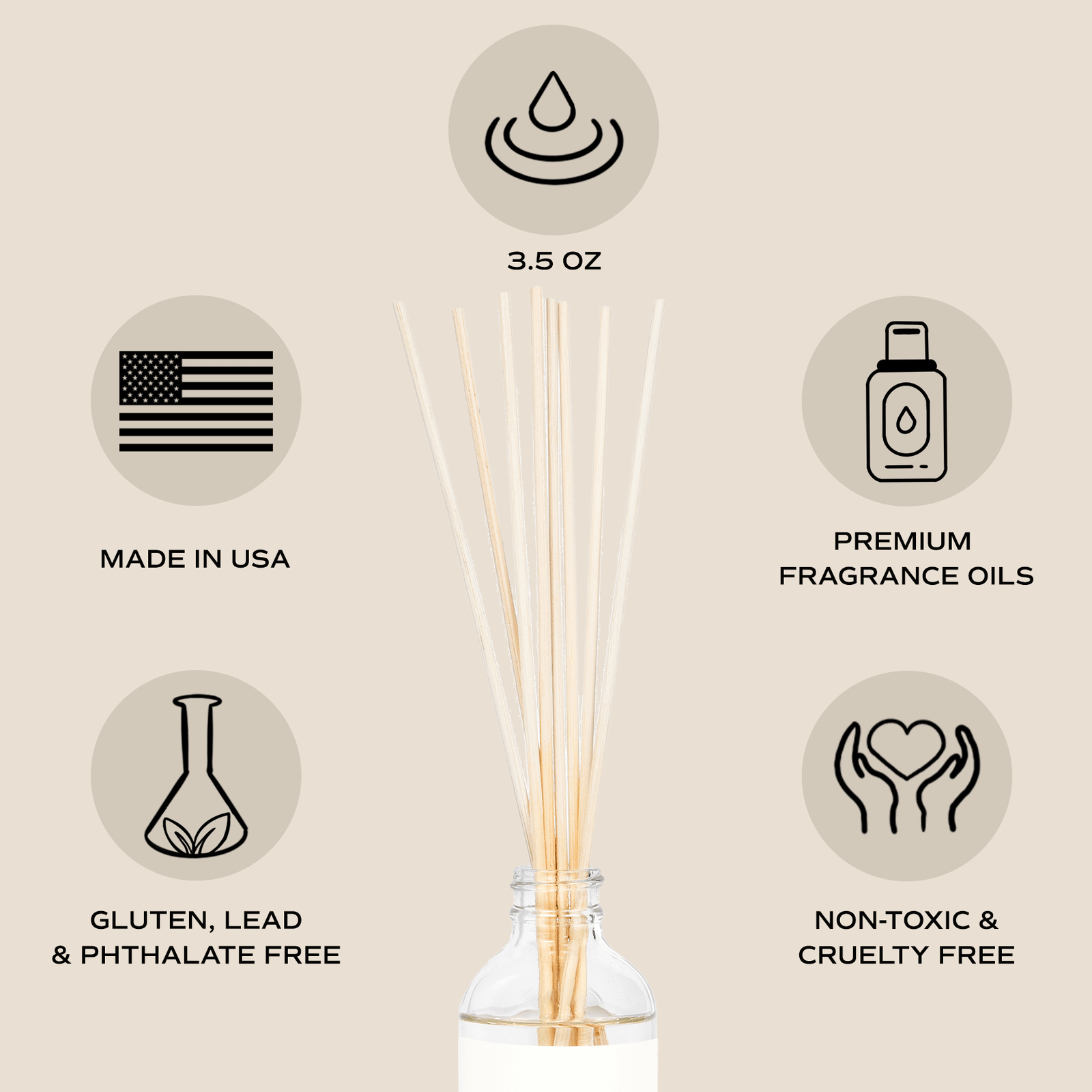 Salt and Sea Clear Reed Diffuser by Sweet Water Decor
