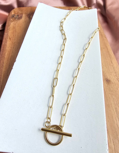 Load image into Gallery viewer, Luxe Gold Paper Clip Chain - 16" by Spiffy &amp; Splendid
