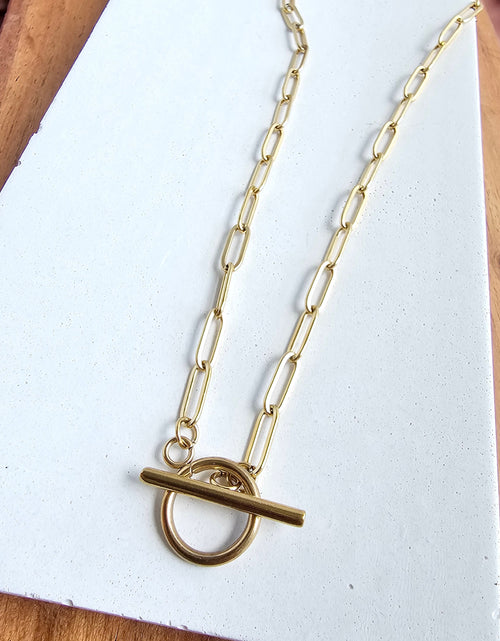 Load image into Gallery viewer, Luxe Gold Paper Clip Chain - 20" by Spiffy &amp; Splendid
