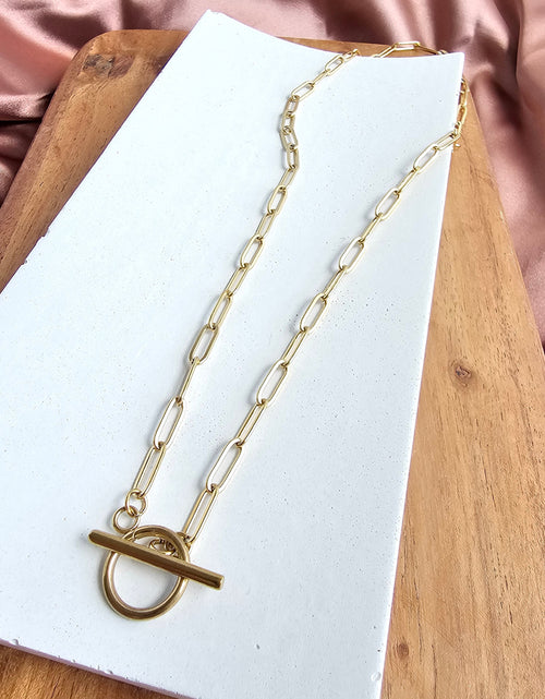 Load image into Gallery viewer, Luxe Gold Paper Clip Chain - 20" by Spiffy &amp; Splendid
