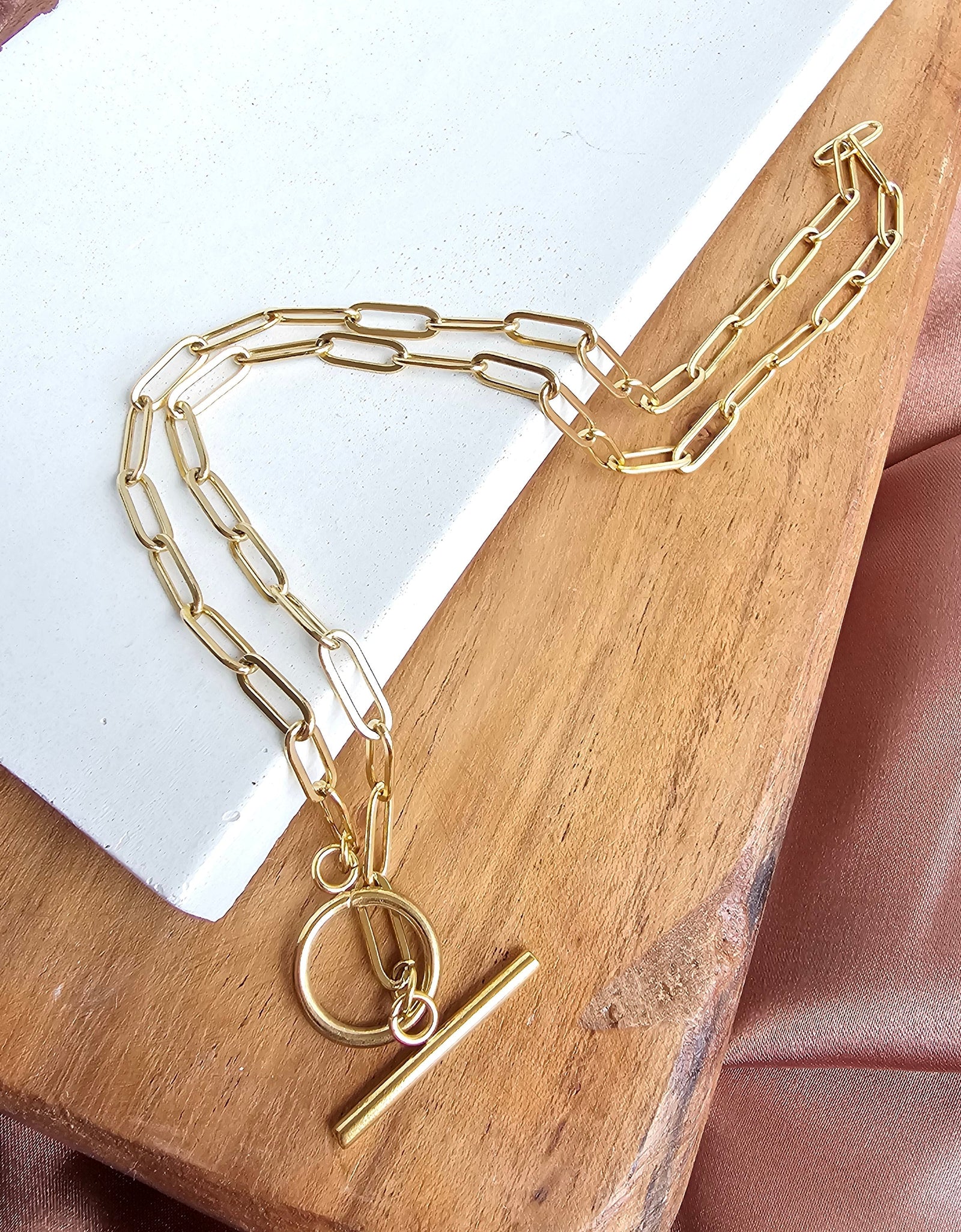 Luxe Gold Paper Clip Chain - 18" by Spiffy & Splendid