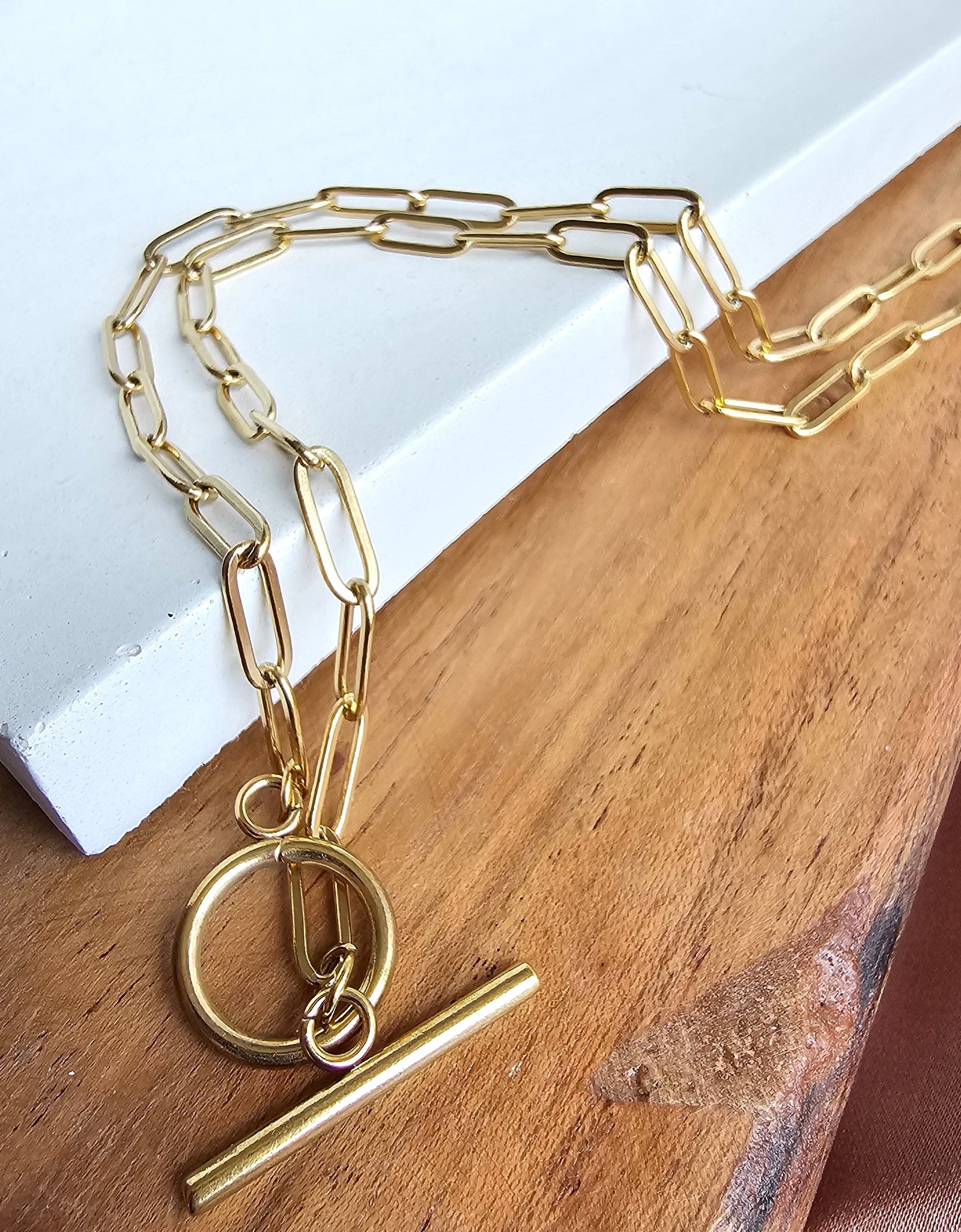 Luxe Gold Paper Clip Chain - 20" by Spiffy & Splendid