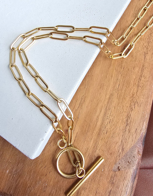 Load image into Gallery viewer, Luxe Gold Paper Clip Chain - 18" by Spiffy &amp; Splendid
