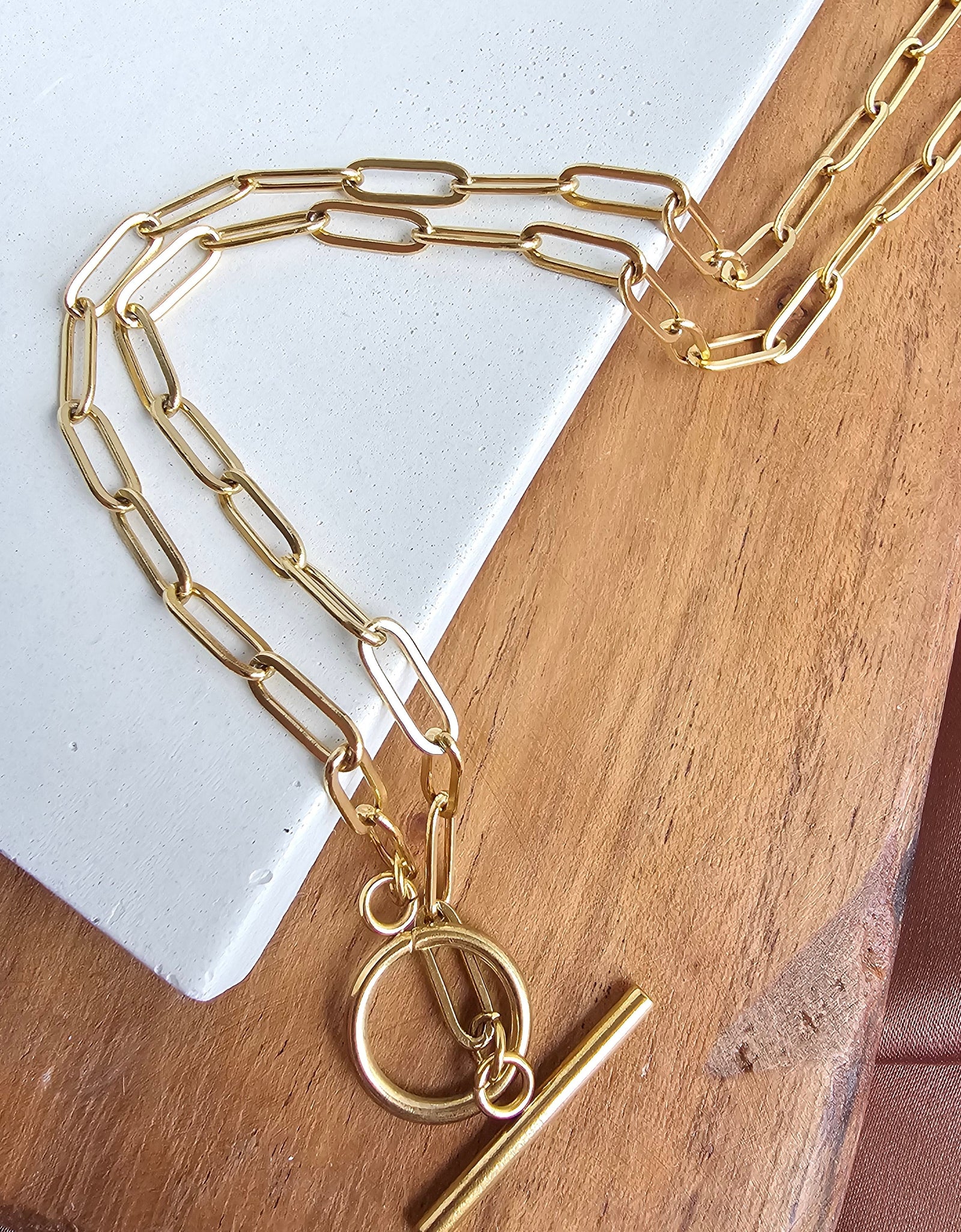 Luxe Gold Paper Clip Chain - 18" by Spiffy & Splendid
