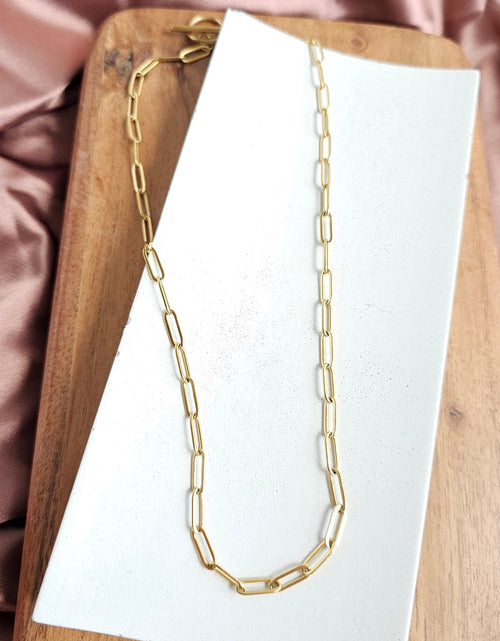 Load image into Gallery viewer, Luxe Gold Paper Clip Chain - 18" by Spiffy &amp; Splendid
