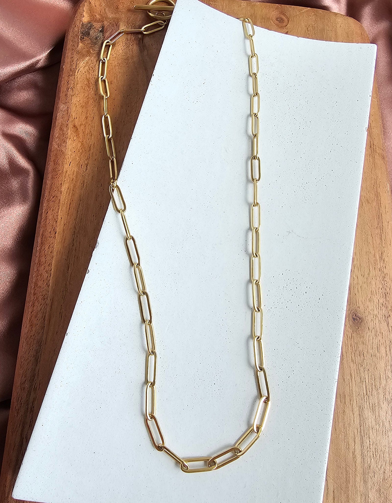 Luxe Gold Paper Clip Chain - 18" by Spiffy & Splendid