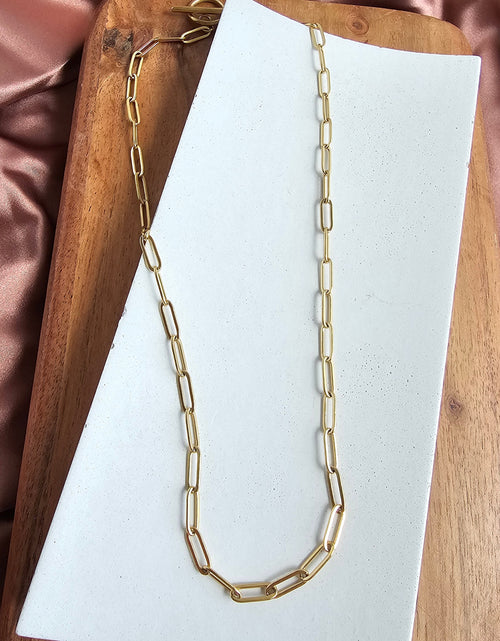 Load image into Gallery viewer, Luxe Gold Paper Clip Chain - 20" by Spiffy &amp; Splendid
