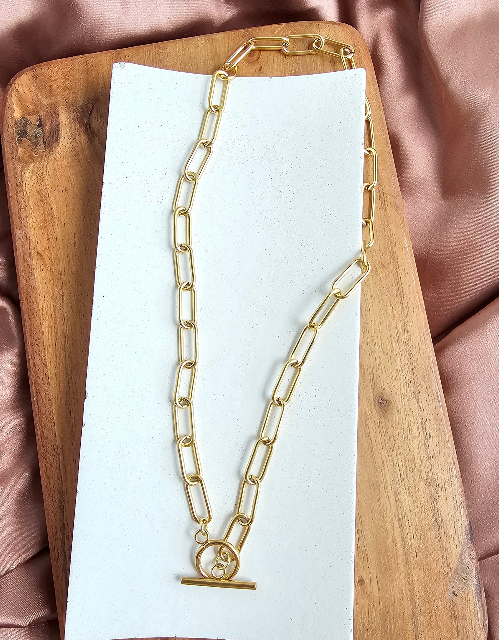 Luxe Gold Chunky Paper Clip Chain - 18" by Spiffy & Splendid