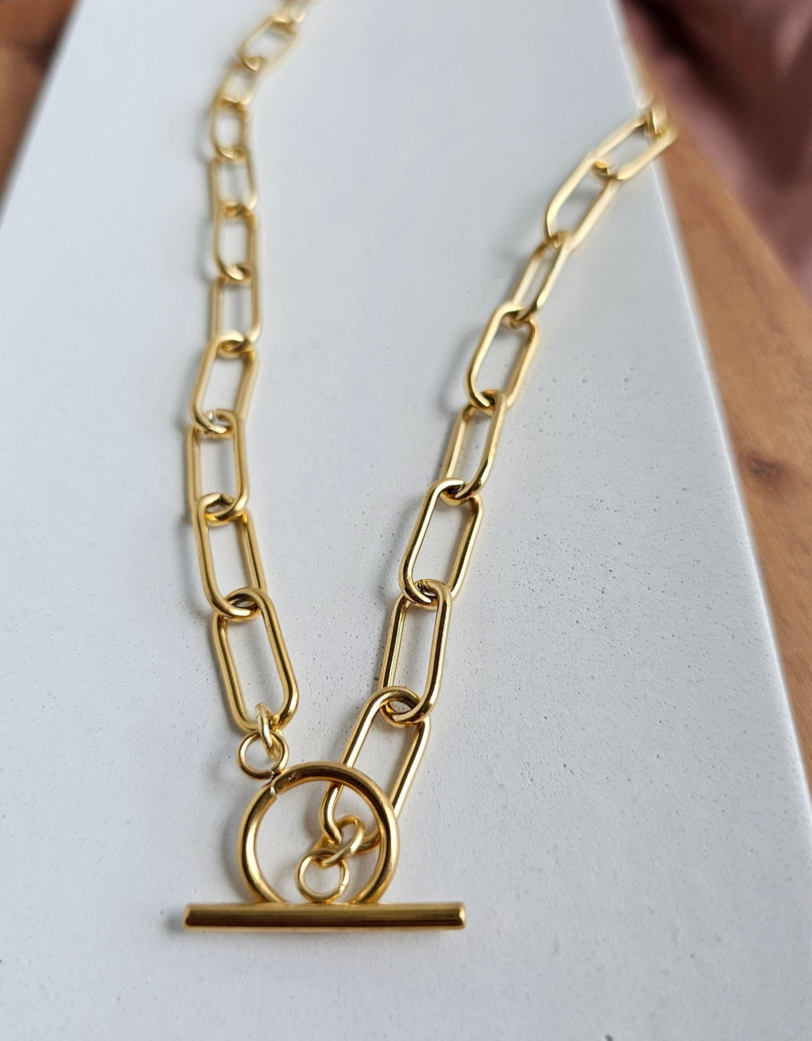Luxe Gold Chunky Paper Clip Chain - 18" by Spiffy & Splendid