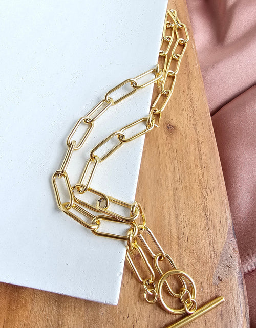 Load image into Gallery viewer, Luxe Gold Chunky Paper Clip Chain - 18" by Spiffy &amp; Splendid
