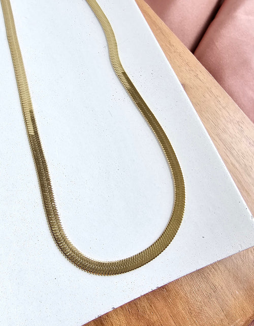 Load image into Gallery viewer, Luxe Gold Herringbone Chain - 20" by Spiffy &amp; Splendid
