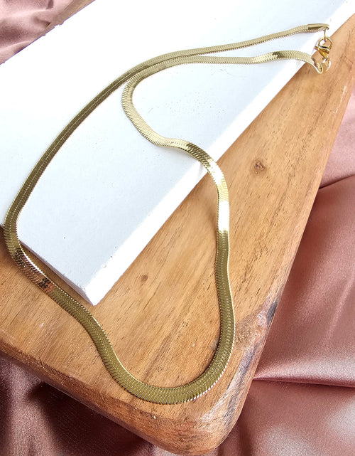 Load image into Gallery viewer, Luxe Gold Herringbone Chain - 20" by Spiffy &amp; Splendid
