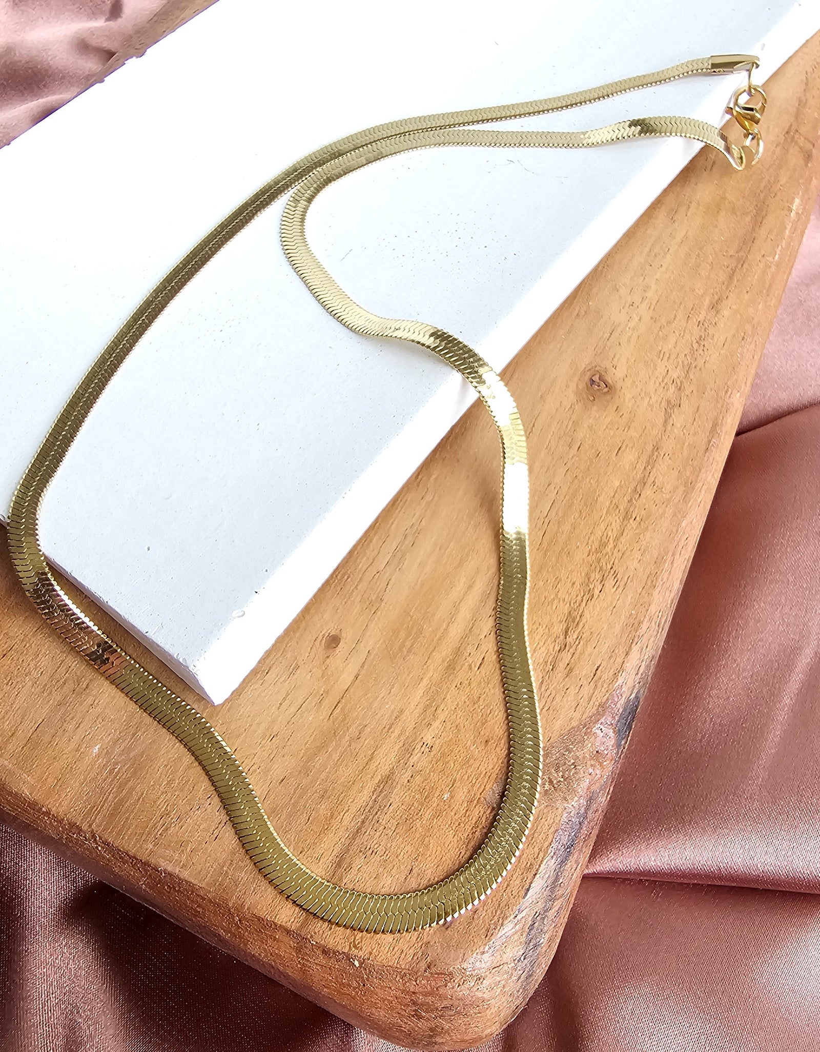 Luxe Gold Herringbone Chain - 20" by Spiffy & Splendid