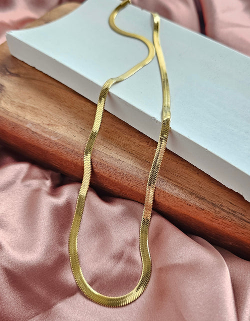 Load image into Gallery viewer, Luxe Gold Herringbone Chain - 20" by Spiffy &amp; Splendid
