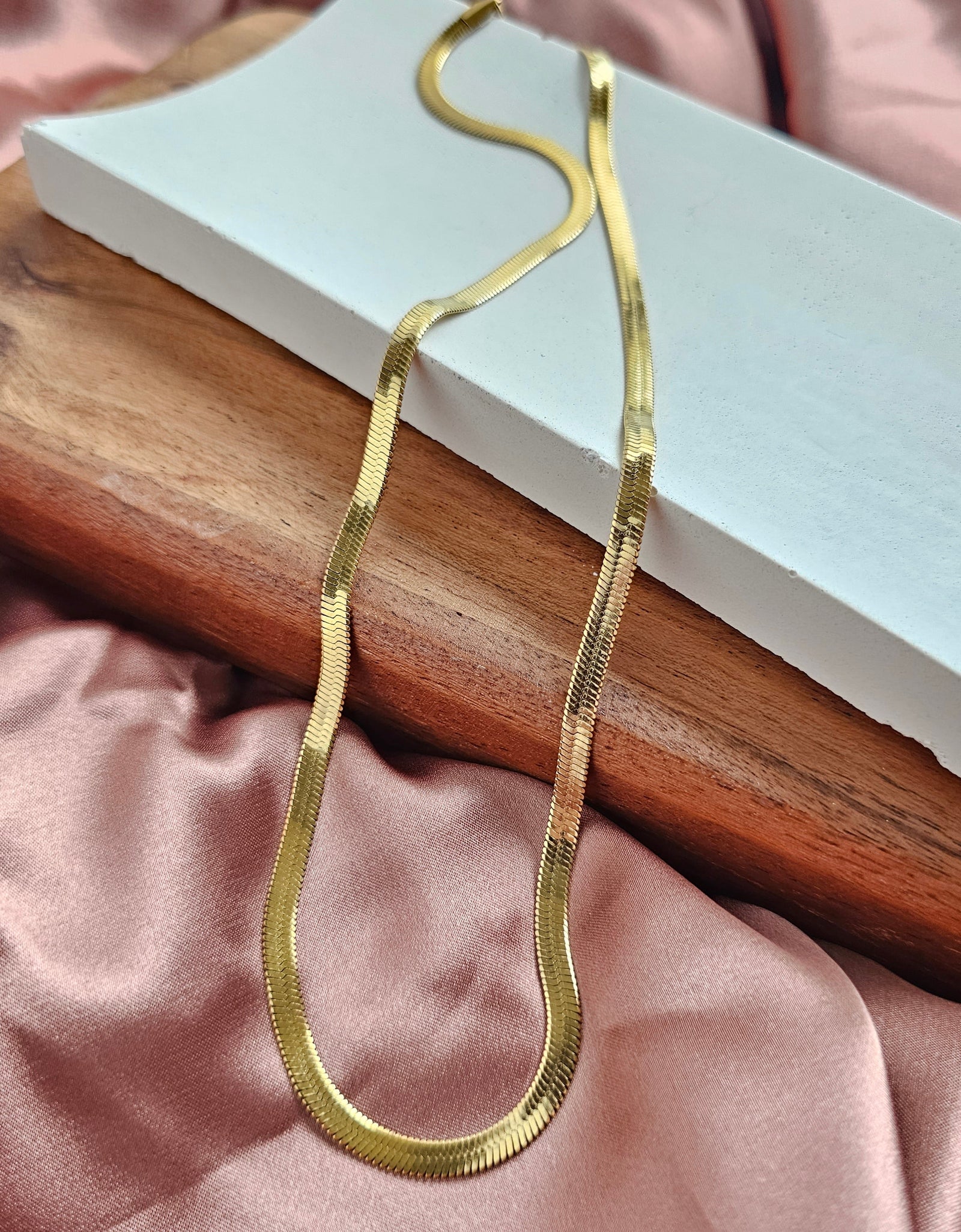 Luxe Gold Herringbone Chain - 20" by Spiffy & Splendid