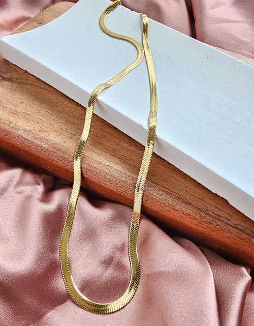 Load image into Gallery viewer, Luxe Gold Herringbone Chain - 20" by Spiffy &amp; Splendid
