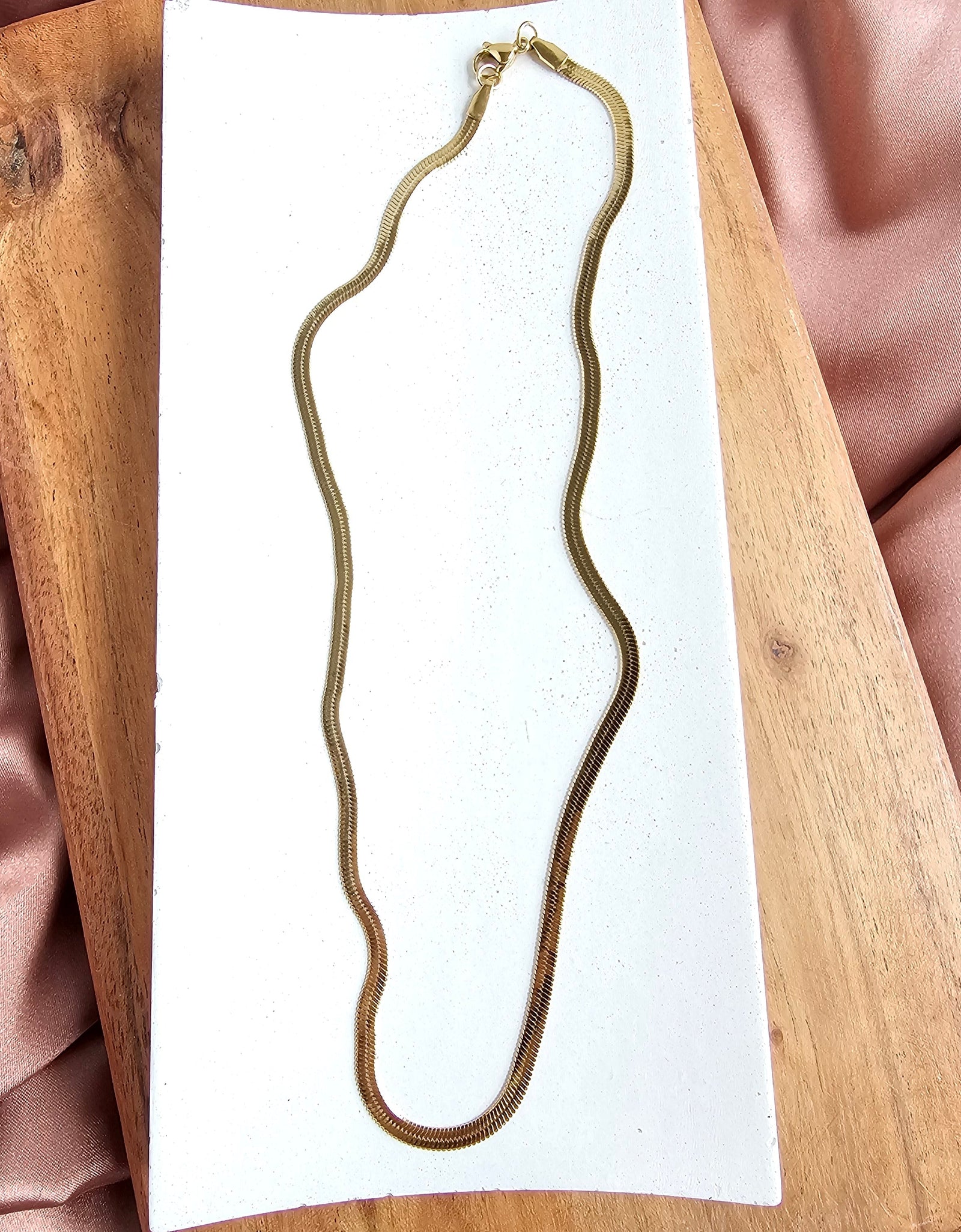 Luxe Gold Delicate Herringbone Chain - 16" by Spiffy & Splendid