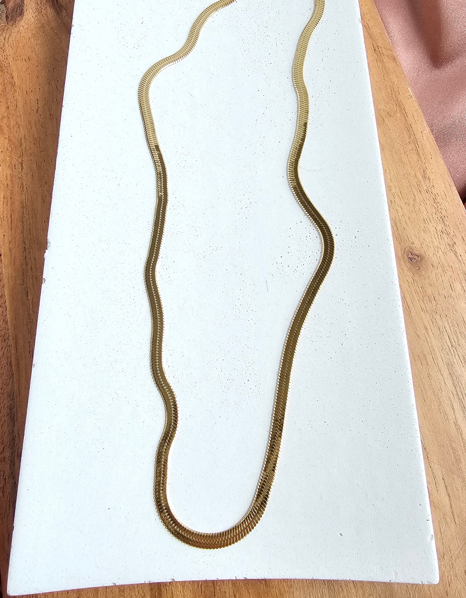 Luxe Gold Delicate Herringbone Chain - 16" by Spiffy & Splendid