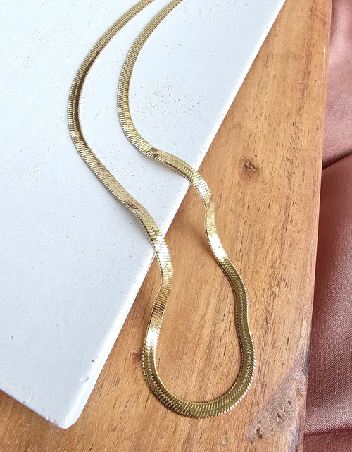 Load image into Gallery viewer, Luxe Gold Delicate Herringbone Chain - 16" by Spiffy &amp; Splendid
