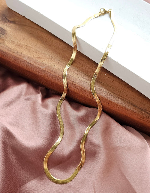Load image into Gallery viewer, Luxe Gold Delicate Herringbone Chain - 16" by Spiffy &amp; Splendid
