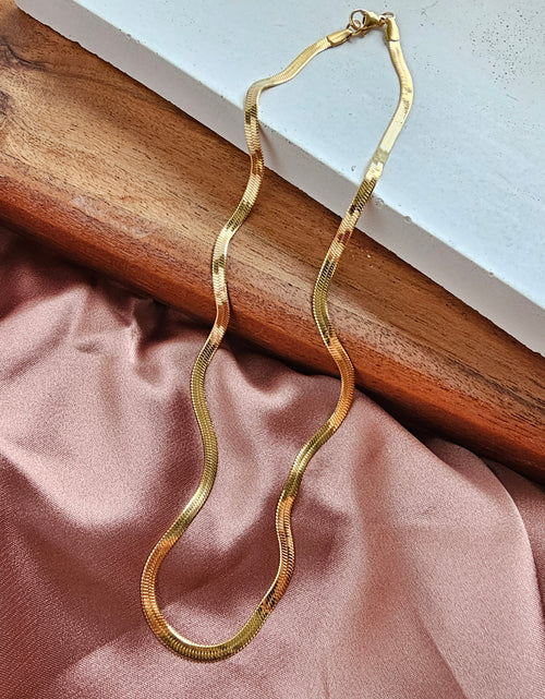 Load image into Gallery viewer, Luxe Gold Delicate Herringbone Chain - 16" by Spiffy &amp; Splendid
