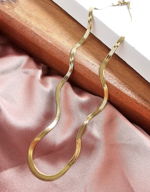 Load image into Gallery viewer, Luxe Gold Delicate Herringbone Chain - 16" by Spiffy &amp; Splendid
