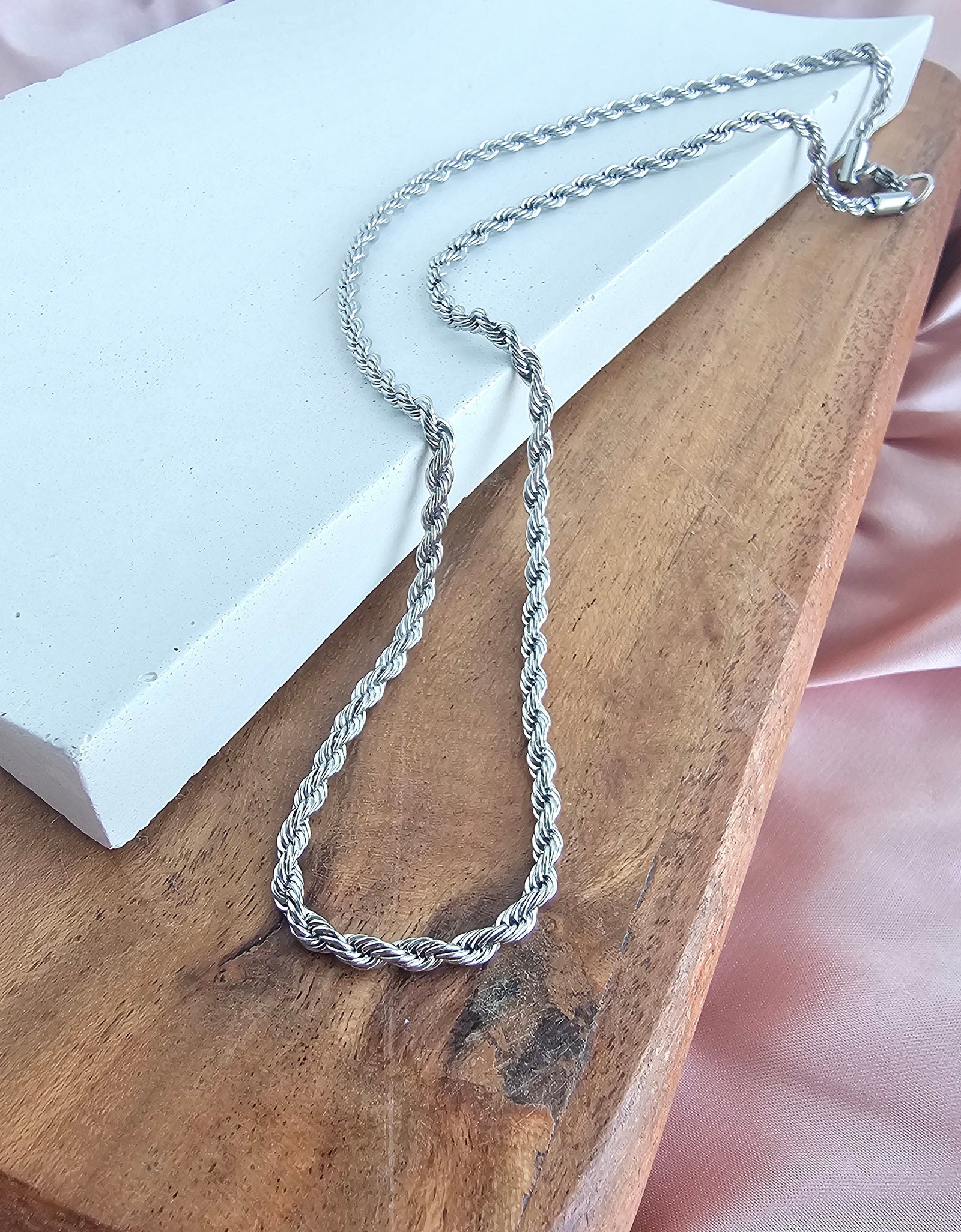 Luxe Silver Rope Chain - 18" by Spiffy & Splendid