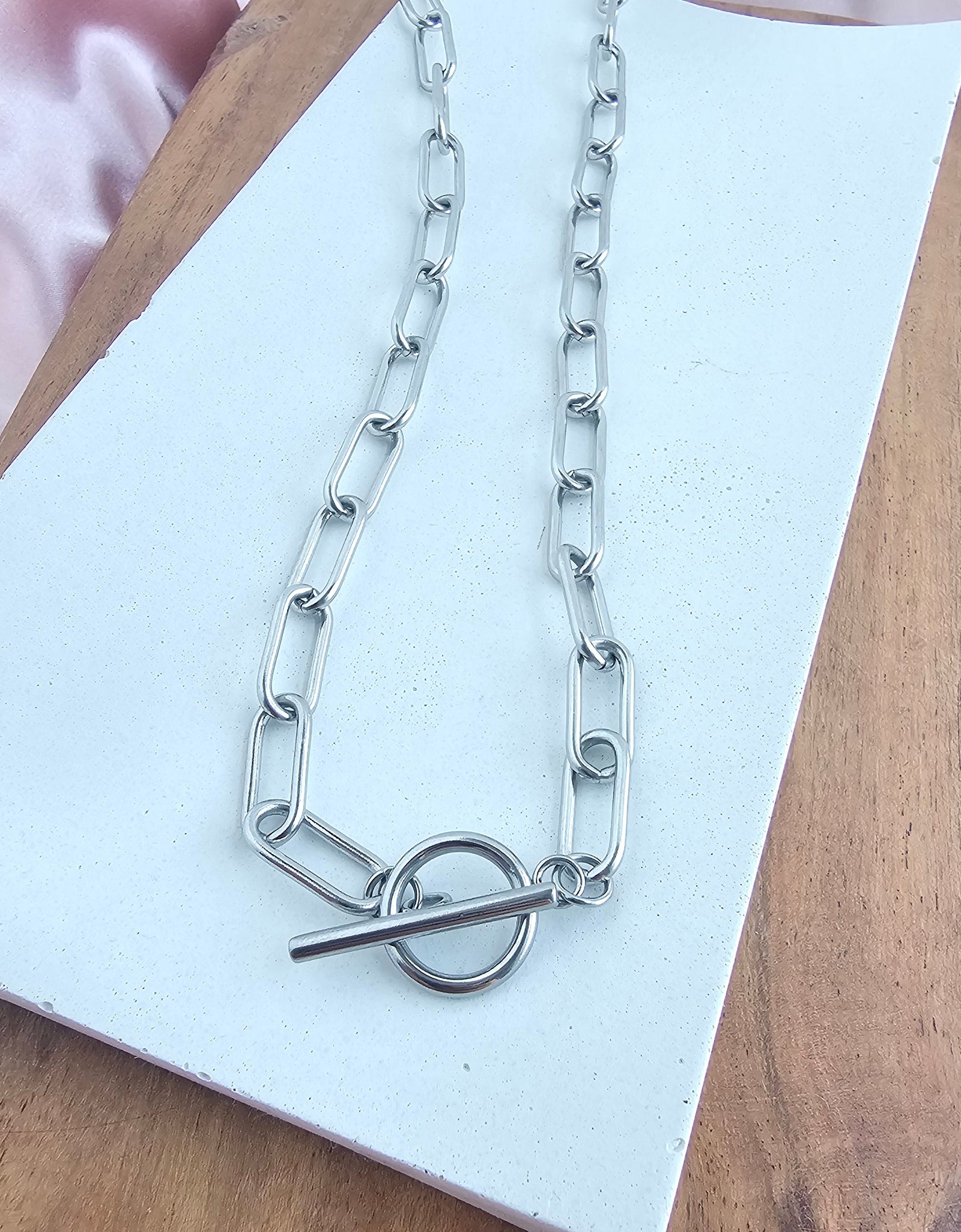 Luxe Silver Chunky Paper Clip Chain - 18" by Spiffy & Splendid