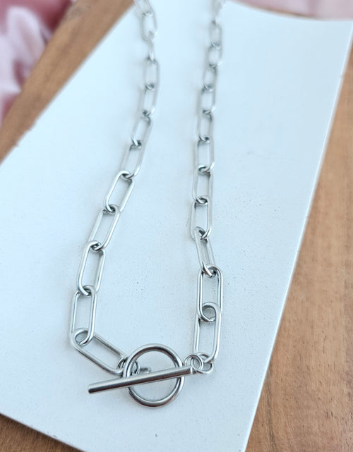 Load image into Gallery viewer, Luxe Silver Chunky Paper Clip Chain - 18" by Spiffy &amp; Splendid
