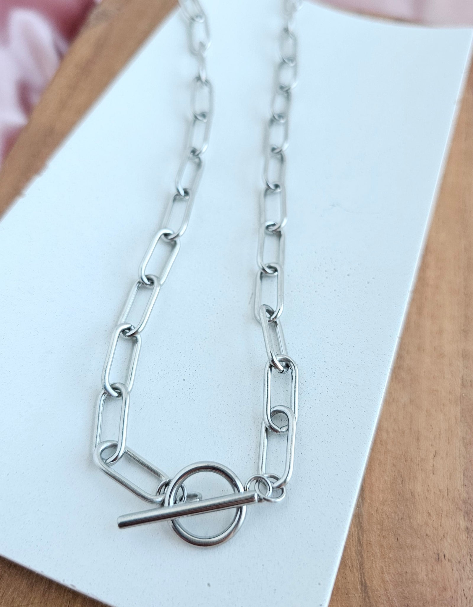 Luxe Silver Chunky Paper Clip Chain - 18" by Spiffy & Splendid