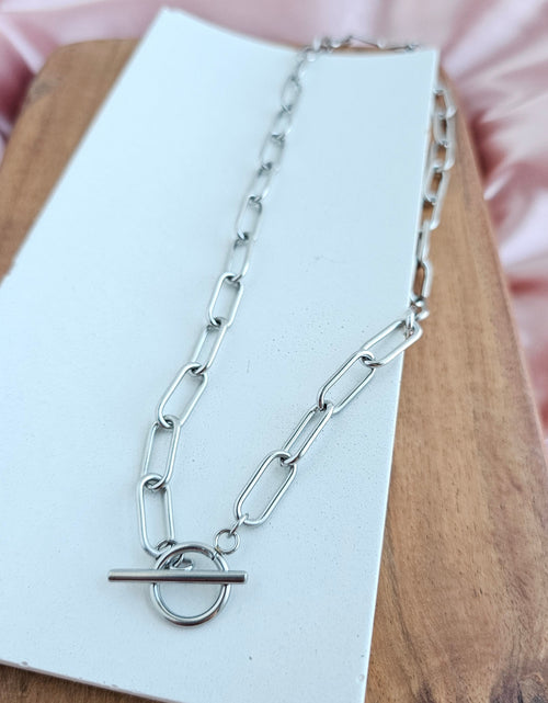 Load image into Gallery viewer, Luxe Silver Chunky Paper Clip Chain - 18" by Spiffy &amp; Splendid
