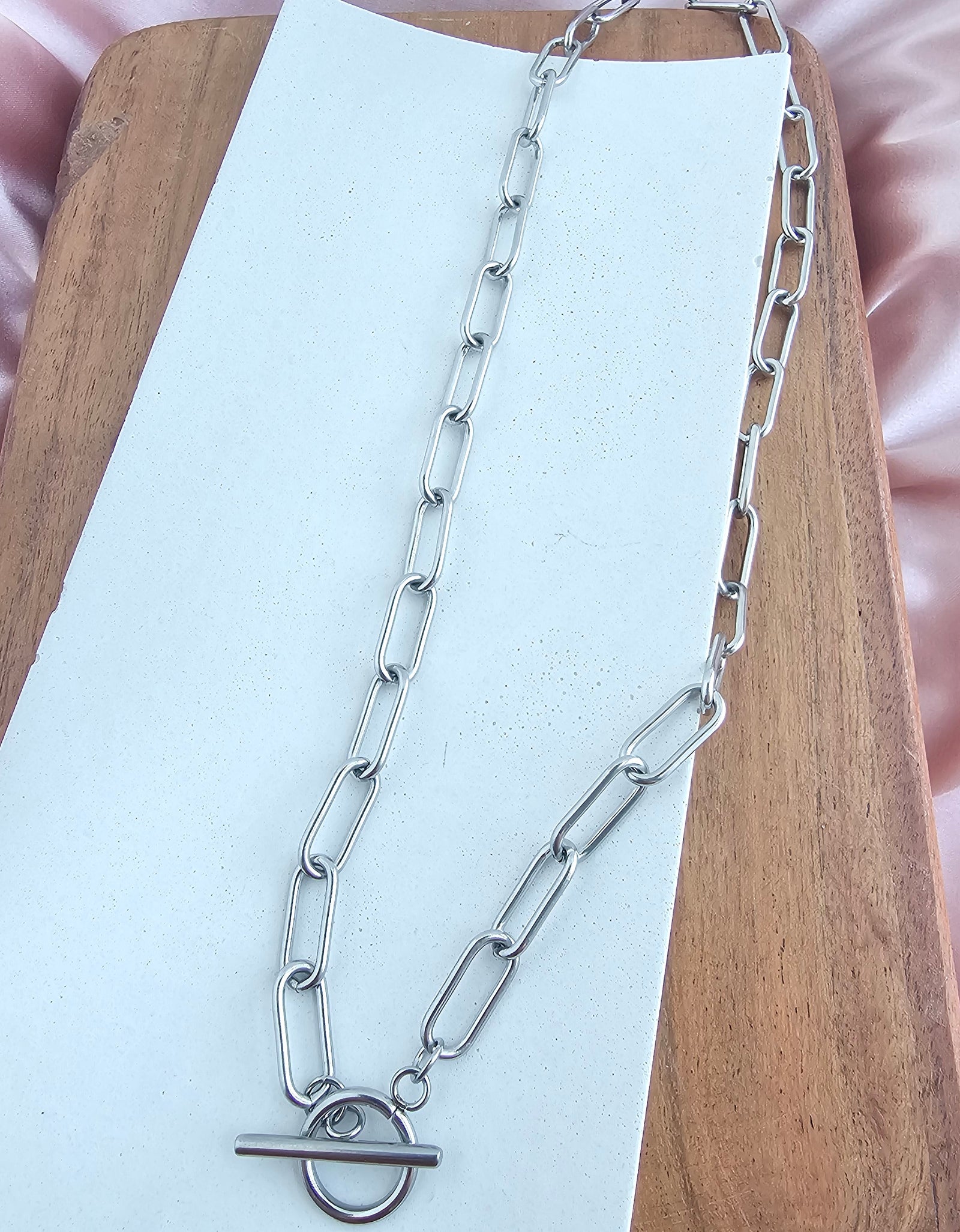 Luxe Silver Chunky Paper Clip Chain - 18" by Spiffy & Splendid