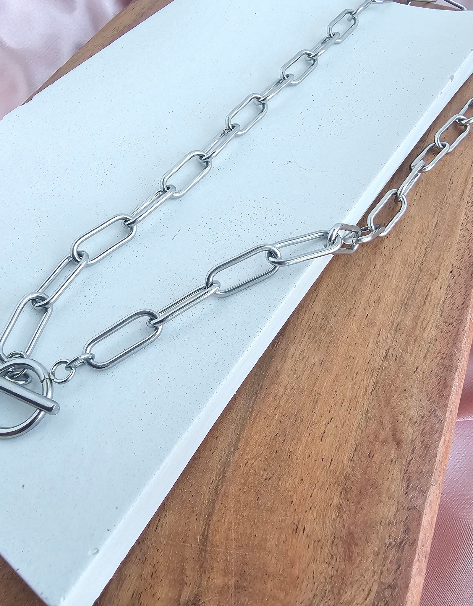Luxe Silver Chunky Paper Clip Chain - 18" by Spiffy & Splendid