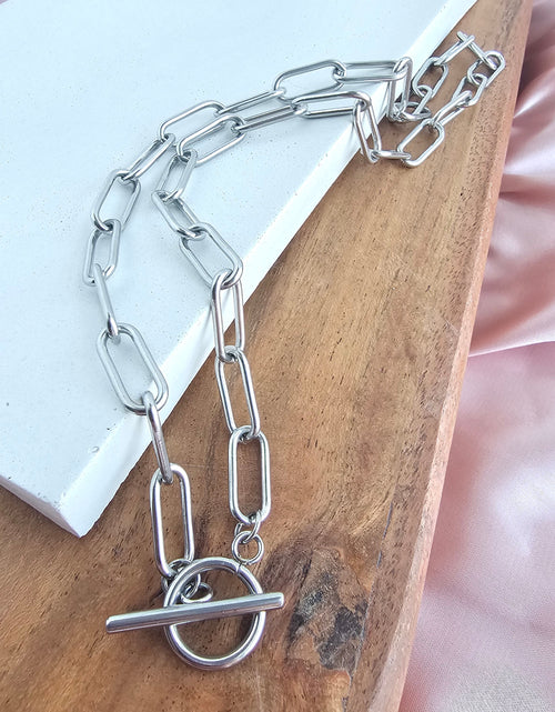 Load image into Gallery viewer, Luxe Silver Chunky Paper Clip Chain - 18" by Spiffy &amp; Splendid
