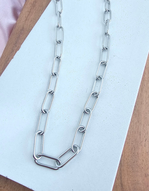 Load image into Gallery viewer, Luxe Silver Chunky Paper Clip Chain - 18" by Spiffy &amp; Splendid
