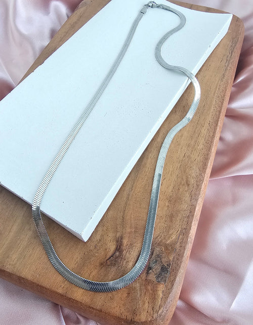 Load image into Gallery viewer, Luxe Silver Herringbone Chain - 20" by Spiffy &amp; Splendid
