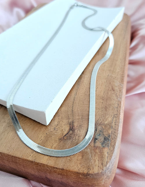 Load image into Gallery viewer, Luxe Silver Herringbone Chain - 20" by Spiffy &amp; Splendid
