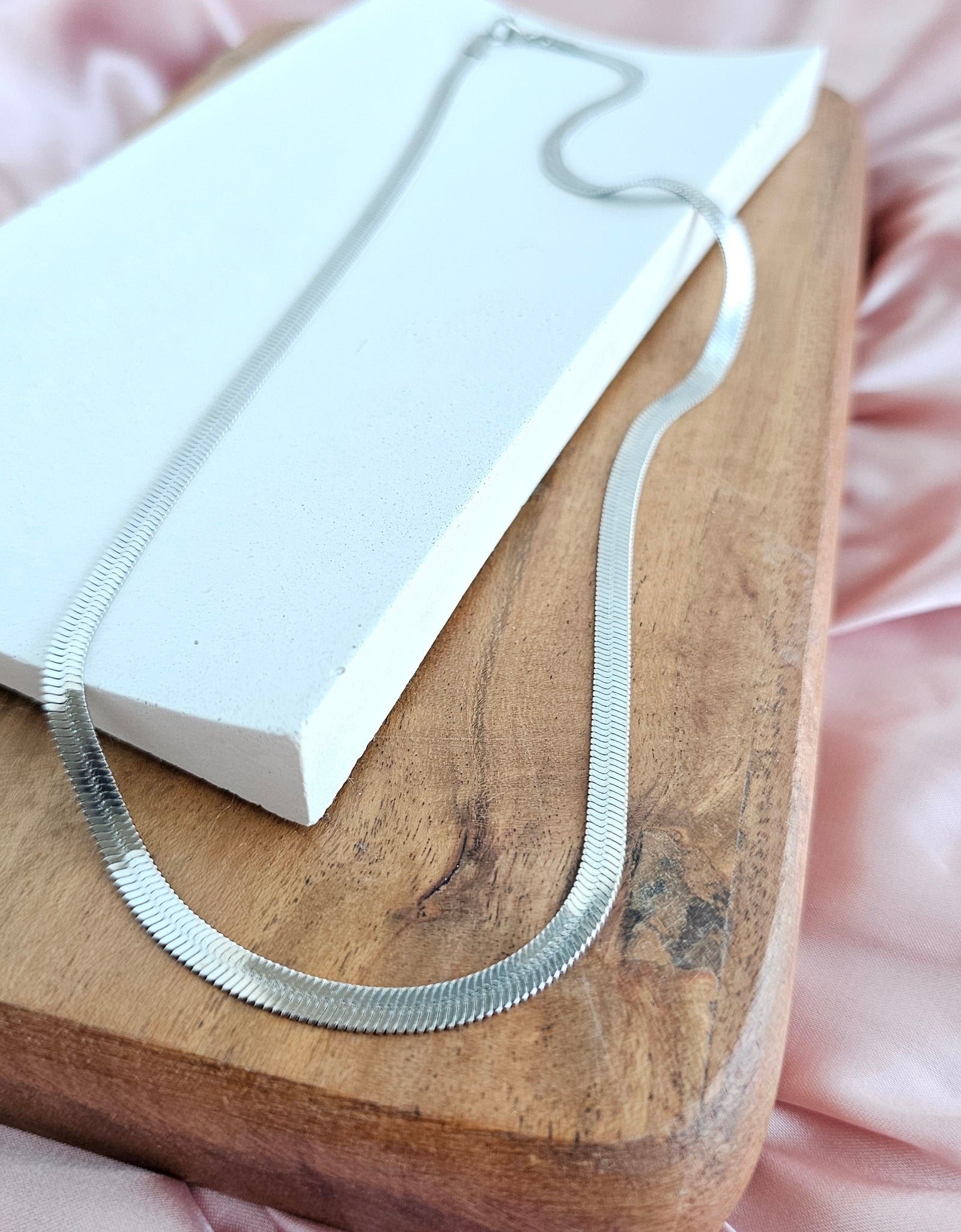 Luxe Silver Herringbone Chain - 20" by Spiffy & Splendid
