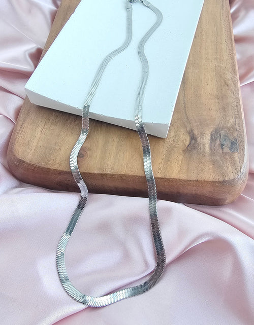 Load image into Gallery viewer, Luxe Silver Herringbone Chain - 20" by Spiffy &amp; Splendid
