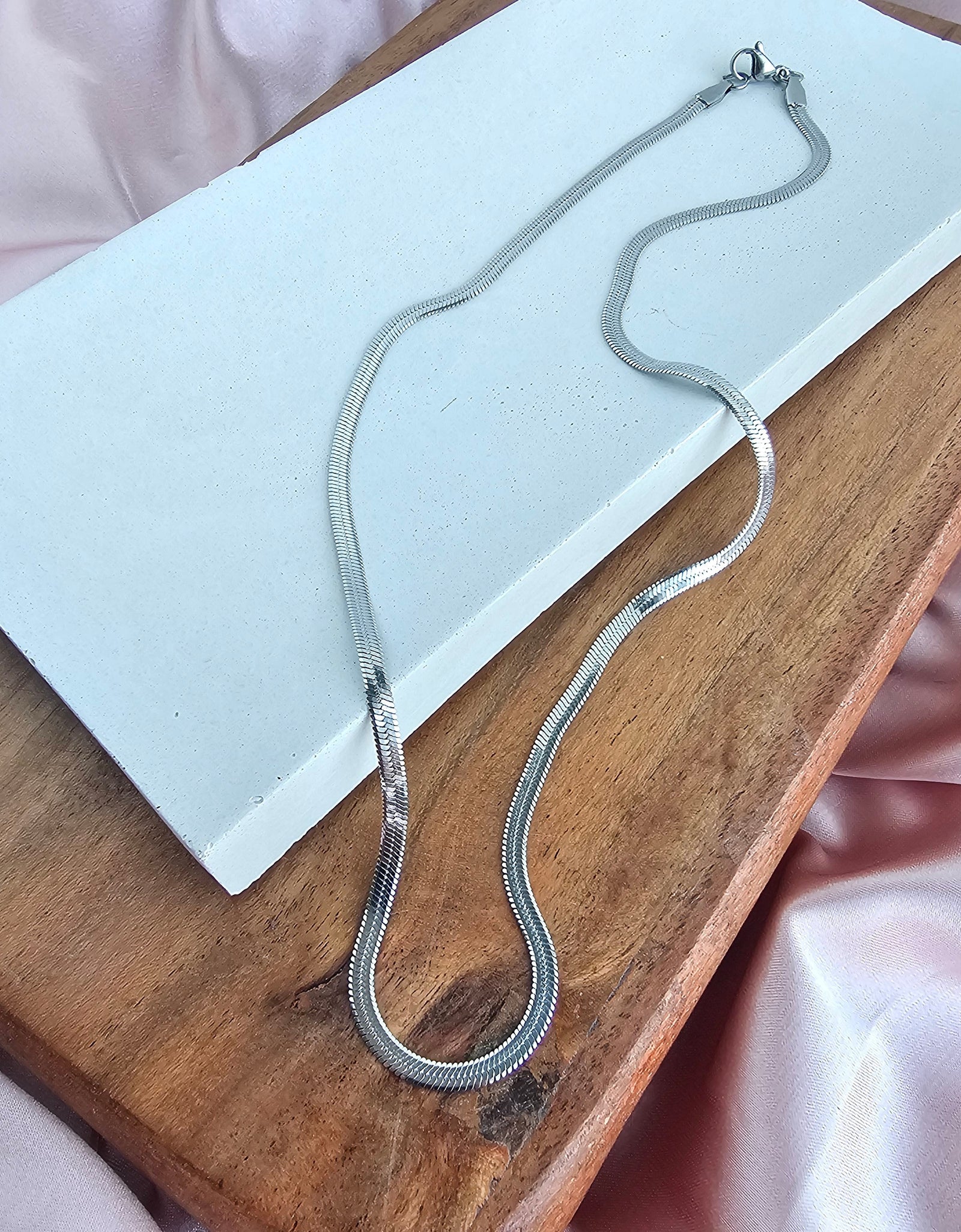 Luxe Silver Delicate Herringbone Chain - 18" by Spiffy & Splendid