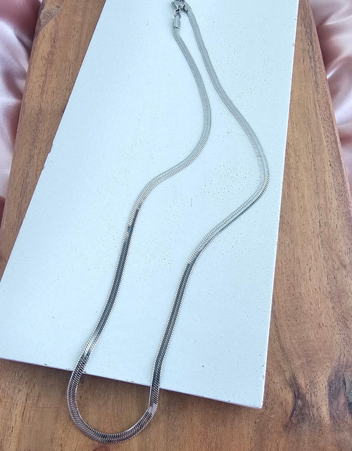 Load image into Gallery viewer, Luxe Silver Delicate Herringbone Chain - 18" by Spiffy &amp; Splendid

