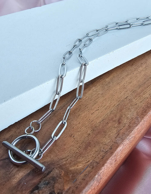 Load image into Gallery viewer, Luxe Silver Paper Clip Chain - 18" by Spiffy &amp; Splendid
